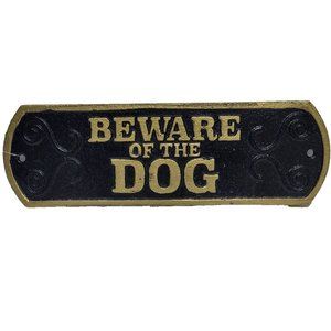 Beware of the Dog Metal Wall Sign